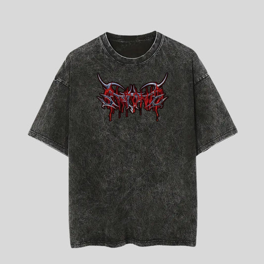 gothic stone wash Oversized T-shirt