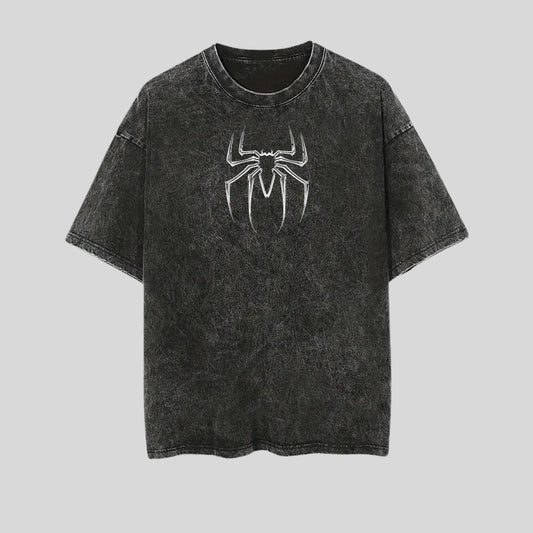 spider stone wash Oversized T-shirt